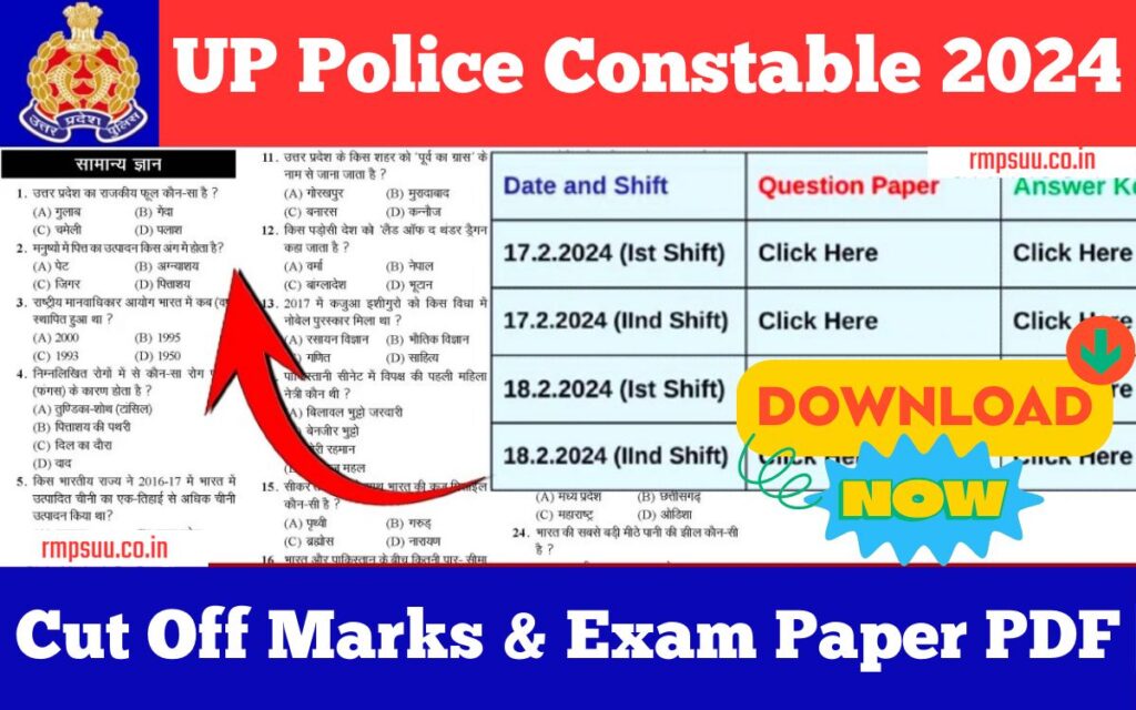 UP Police Constable Cut Off Marks
